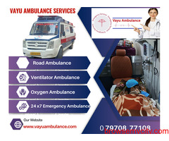 Ventilator Road Ambulance Services in Ranchi for Emergency Patient by Vayu Ambulance