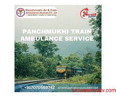 Select Panchmukhi Train Ambulance Service in Dibrugarh with Advanced Medical Equipment