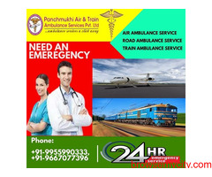 Select High-tech Panchmukhi Rail Ambulance Service in Guwahati for Advanced ICU Setup