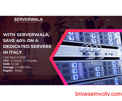 With Serverwala, Save 40% on a Dedicated Servers in Italy