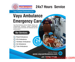 Safest Vayu Road Ambulance Services in Rajendra Nagar with Experienced MD Doctors
