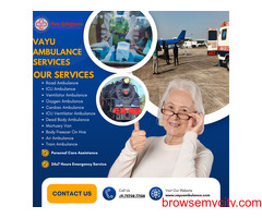 Trusted Vayu Ambulance Services in Kuraji, Patna with Well-Expert Medical Care