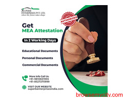 Get MEA Attestation Superb Enterprises Pvt Ltd