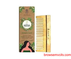 Buy Neem Wood Prime Regular Hair Comb for Smoothing Hair - Rawls