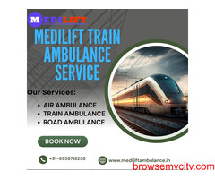 Select Medilift Train Ambulance in Dibrugarhfor Patient Safety during Transfer