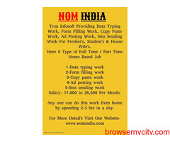 Part Time Data Entry Work For Fresher’s and students