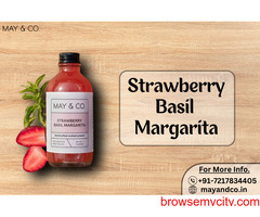 Make a Refreshing Strawberry Basil Margarita with May & Co. Mixers