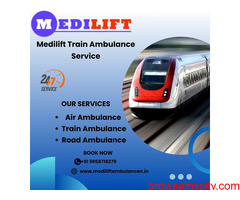 Medilift Train Ambulance Services in Mumbai provides fast and safe transfer