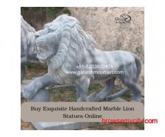 Buy Exquisite Handcrafted Marble Lion Statues Online
