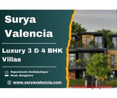 Surya Valencia – Luxury 3 & 4 BHK Villas in Rajanukunte, Doddaballapur Road, Bangalore