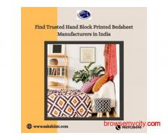 Find Trusted Hand Block Printed Bedsheet Manufacturers in India