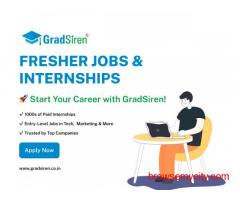 Unlock Your Future with GradSiren – Fresher Jobs & Paid Internships Await!