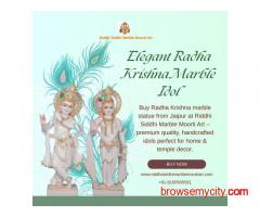 Elegant Radha Krishna Marble Idol