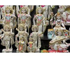 Order White Marble God Idols from Jaipur for Home and Temple