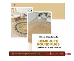 Shop Handmade Hemp Jute Round Rugs Online at Best Prices