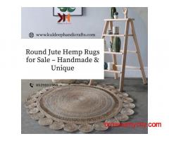 Round Jute Hemp Rugs for Sale – Handmade & Unique