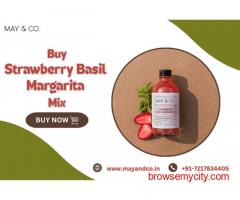 Shop Ready to Serve Strawberry Basil Margarita Mix at May & Co.