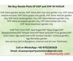 VHF Selve garden estate Resale plot we buy also VGP Resale plots