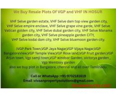 VHF Selve grape vine garden city Resale plot we buy