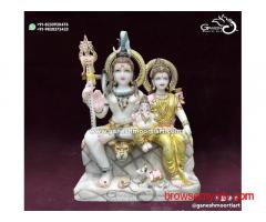 Buy Lord Shiva family Marble Statue in Jaipur