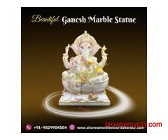 Beautiful Ganesha Marble Statue for Hindu Homes and Temples