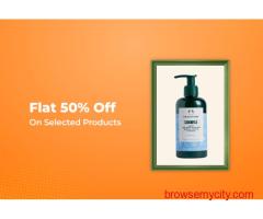 Flat 50% Off On Selected Products