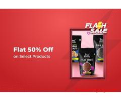 Flat 50% Off on Select Products