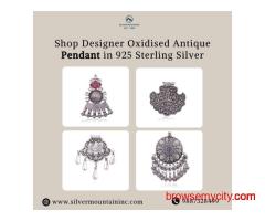Shop Designer Oxidised Antique Pendant in 925 Sterling Silver