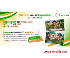 Enjoy Independence Day 2025 at 8 BHK Luxury Villas in Jim Corbett with Pool