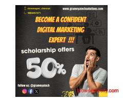 "Launch your career with our Digital Marketing Scholarship Program!"