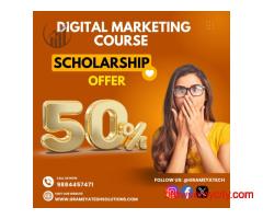"Scholarship Alert! Learn Digital Marketing & Get Certified."