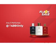 Any 3 Perfumes @ Rs 499 Only