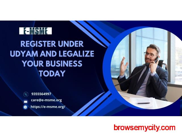Register Under Udyam and Legalize Your Business Today - 1/1