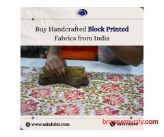 Buy Handcrafted Block Printed Fabrics from India
