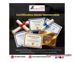 Certificate Printing Services in Bangalore