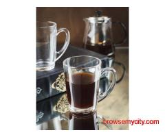 GOODHOMES Transparent 115 ml 6-Pieces Solid Glass Set