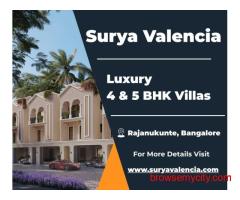 Surya Valencia - Luxury 4 & 5 BHK Villas on Doddaballapur Road, Rajanukunte