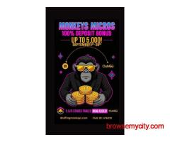 100% Deposit Bonus | Monkeys Micros Poker