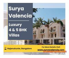 Surya Valencia Villas - Spacious 4 & 5 BHK Homes with World-Class Amenities in North Bangalore