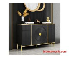 Modern Black Buffet by Heera Moti | PU Finish & Pop-Up Design