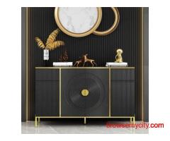 Modern Black Buffet by Heera Moti | PU Finish & Pop-Up Design