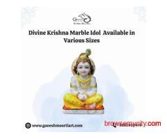 Divine Krishna Marble Idol – Available in Various Sizes