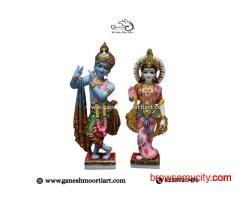 Grace Your Home with Radha Krishna Marble Statue