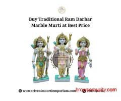 Buy Traditional Ram Darbar Marble Murti at Best Price