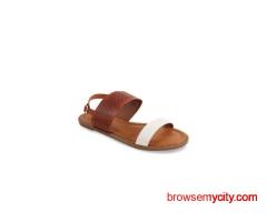 Chumbak Women Brown & White Comfort Sandals