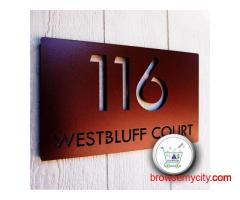 CNC Laser Cut Metal Name Plate – Sleek and Long Lasting