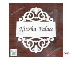 Nitisha Palace House Name Plate  Strong Metal Design