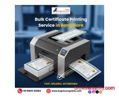 Bulk Certificate Printing Service in Bangalore