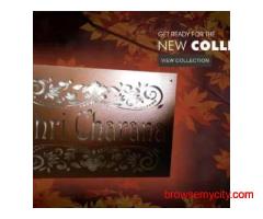 Shri Charana House Name Plate  Stylish Laser Cut Metal