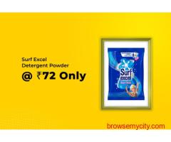 Surf Excel Detergent Powder (500 g) @ Rs 72 Only